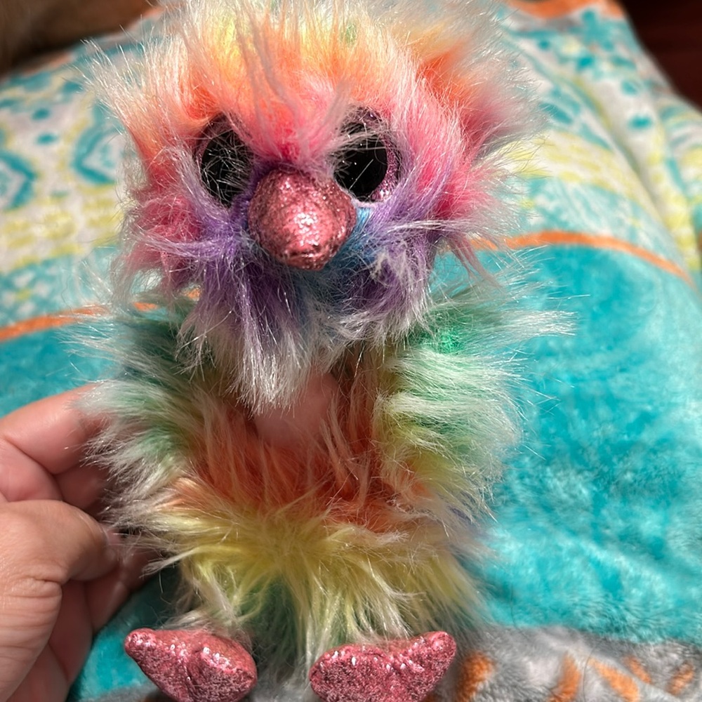 Ty Beanie Boo Rainbow Emu Asha Toys Plush 2019 9"